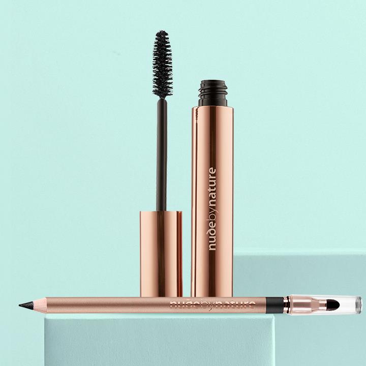 Nude by Nature - Absolute Volumising Mascara & Contour Eye Pencil Brown Brown