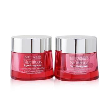 Estee Lauder Nutritious Super-Pomegranate Day & Night Radiance Set: Moisture Creme 50ml+ Night Creme/Mask 50ml 2pcs Skincare