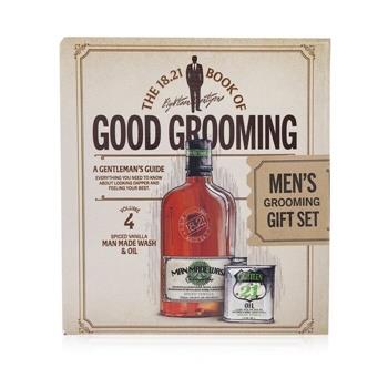 18.21 Man Made Book of Good Grooming Gift Set Volume 4: Spiced Vanilla (Wash 532ml + Oil 60ml) 2pcs Men
