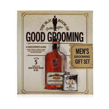 18.21 Man Made Book of Good Grooming Gift Set Volume 5: Noble Oud (Wash 532ml + Oil 60ml ) 2pcs Men